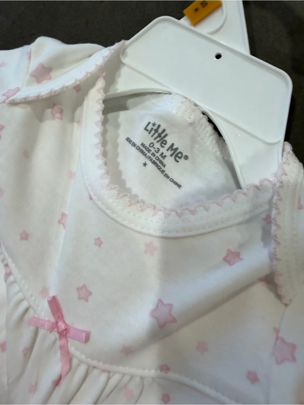 Little Me Pink Baby Sleep Gown - Soft Striped and Star Pajamas 2 set